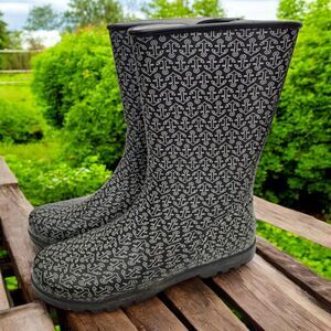 Sperry Top-Sider Womens 11 Rainboots Rubber Blue Anchors Waterproof Outdoors